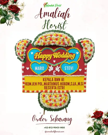 Papan Bunga Pernikahan Tegalinggah